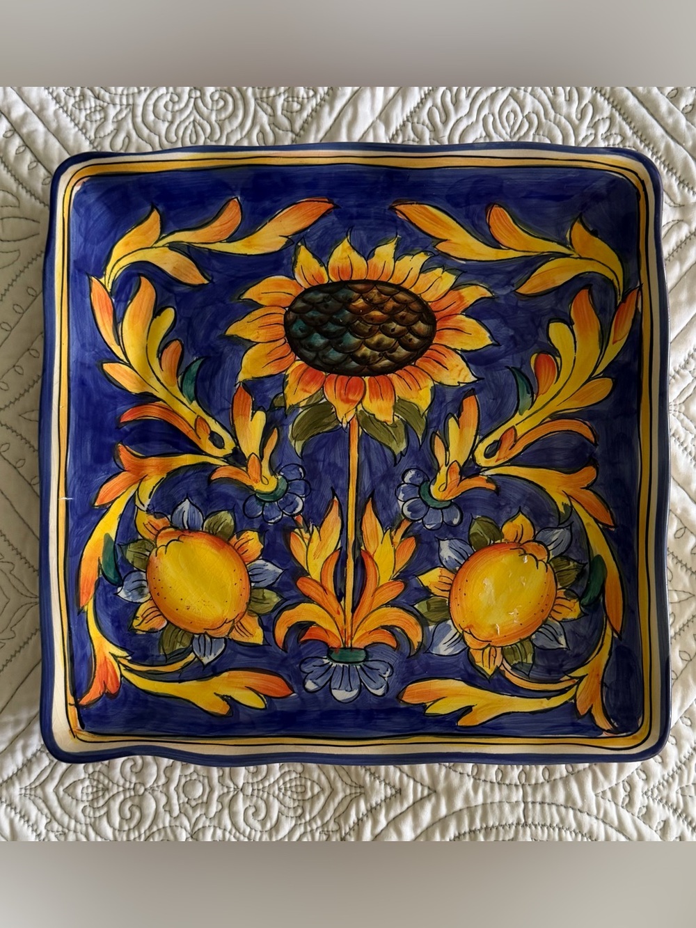 Tuscan Sunflower Dinner Plate by Maxcera Corp 11 3/8”